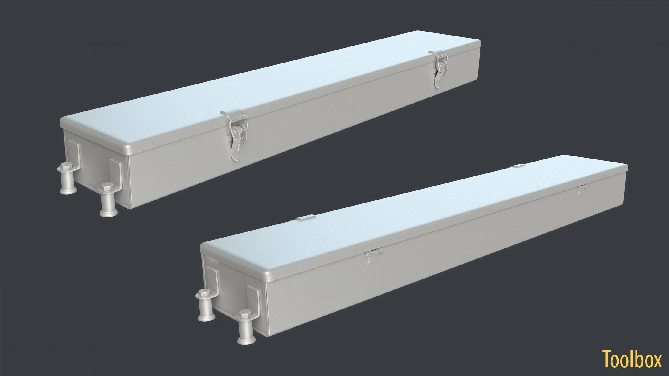 WW2 Soviet Tank External Equipment Set  3D model_16
