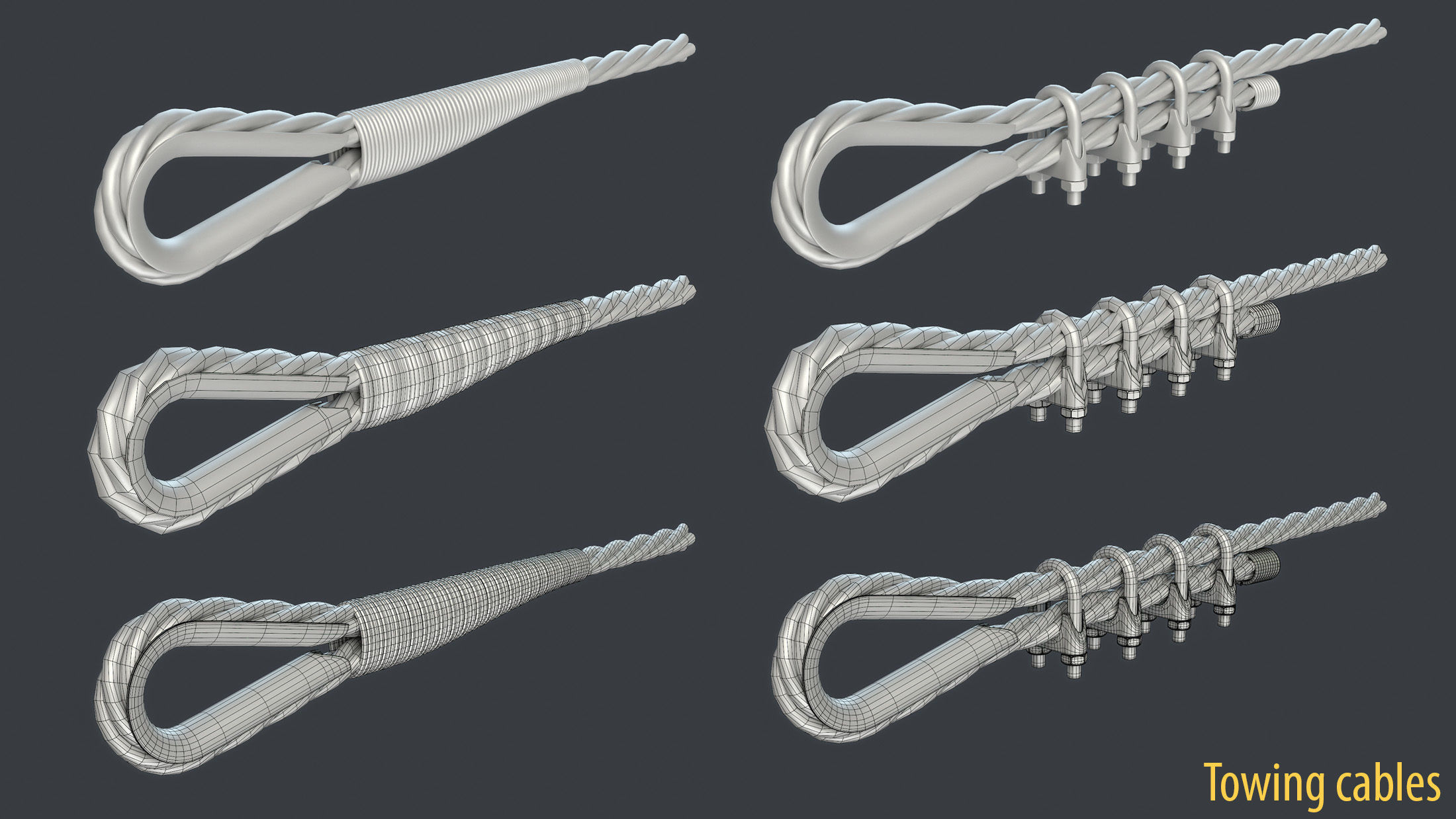 WW2 Soviet Tank External Equipment Set  3D model_25