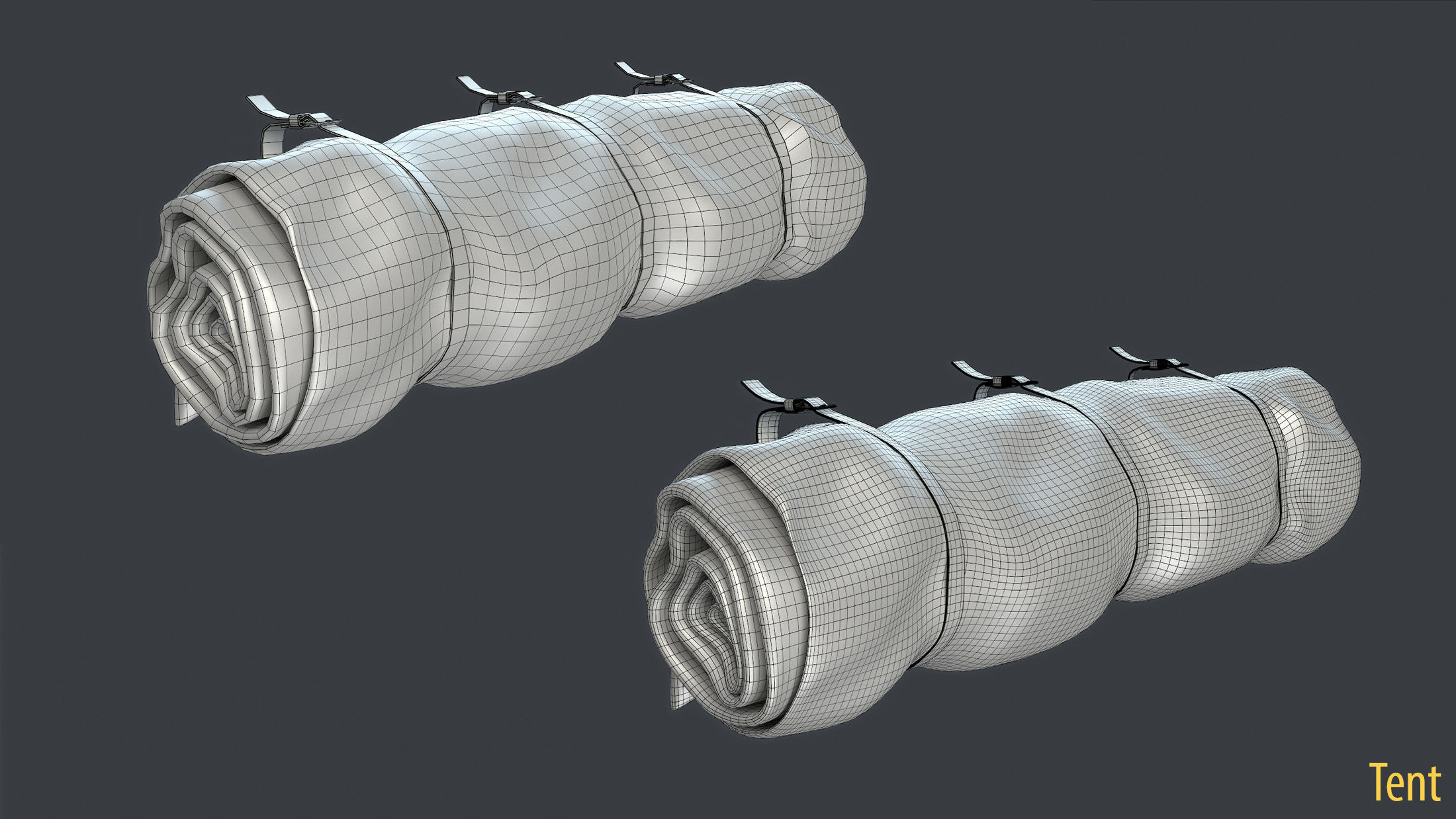 WW2 Soviet Tank External Equipment Set  3D model_15