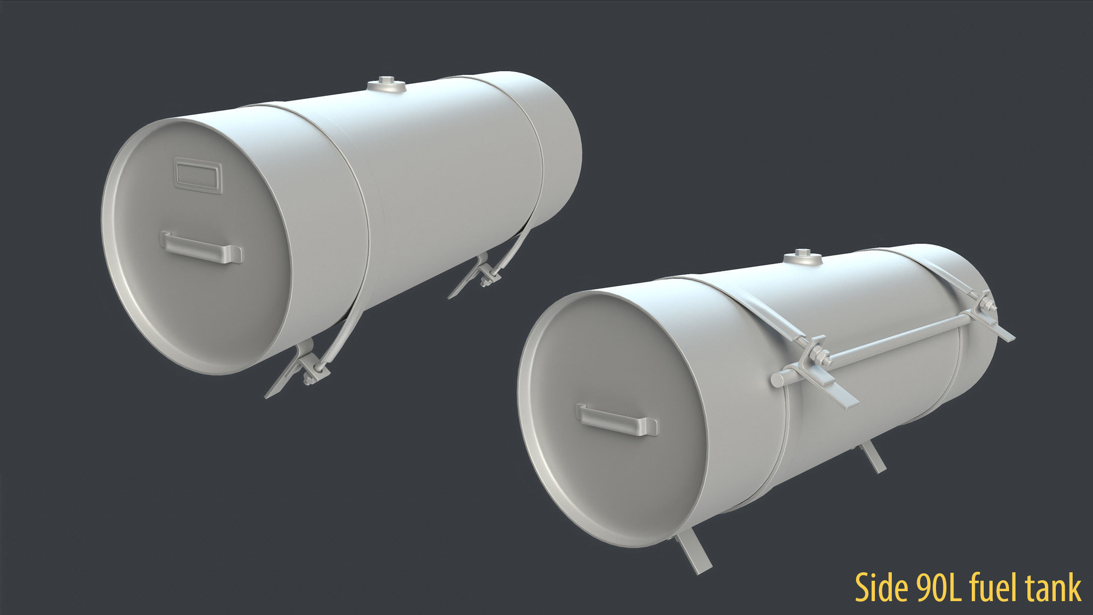 WW2 Soviet Tank External Equipment Set  3D model_5