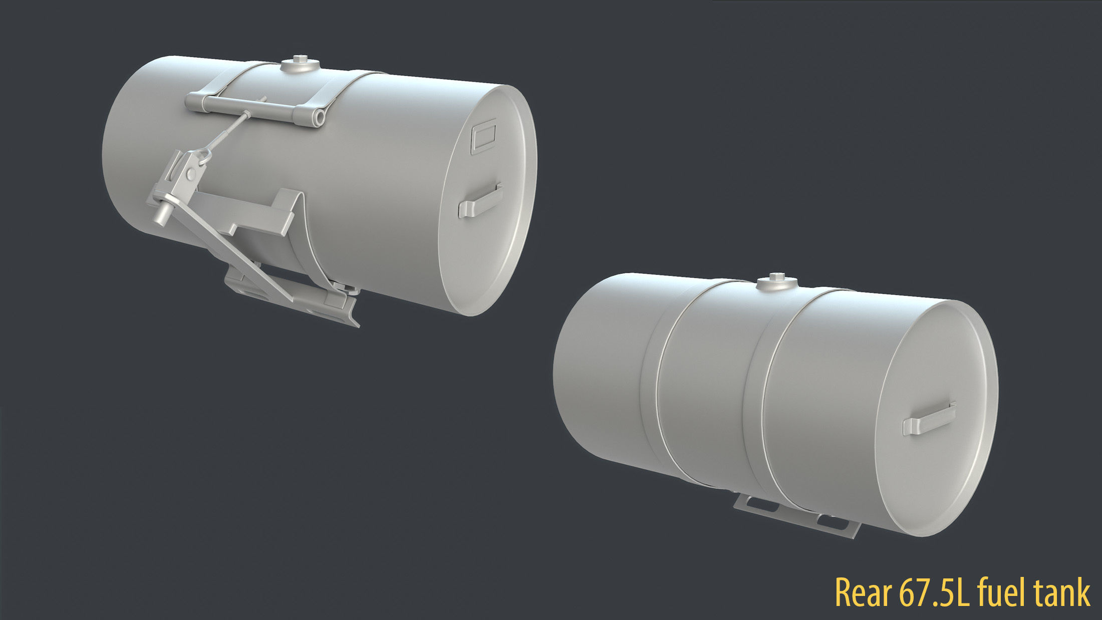 WW2 Soviet Tank External Equipment Set  3D model_3