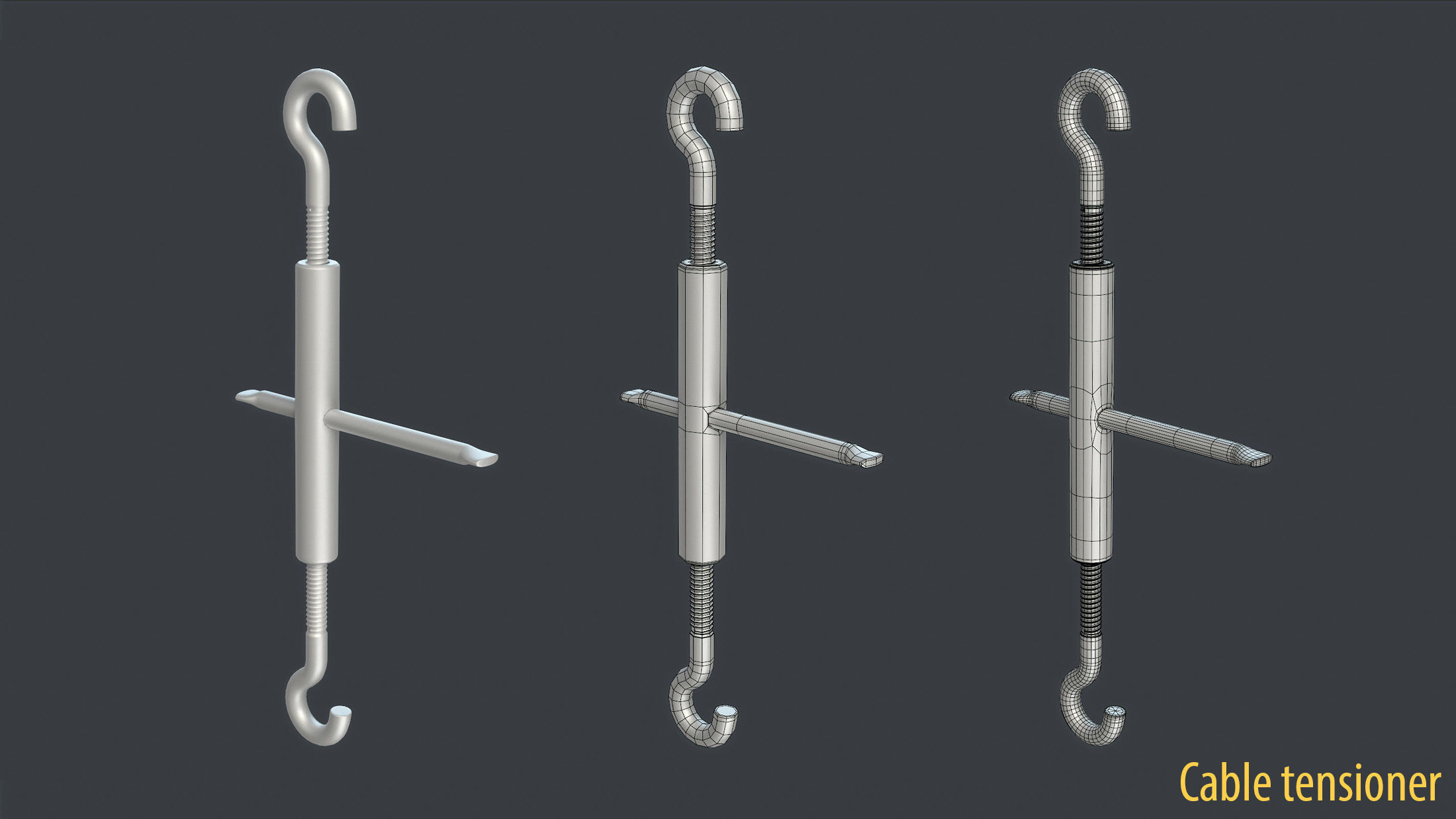 WW2 Soviet Tank External Equipment Set  3D model_26