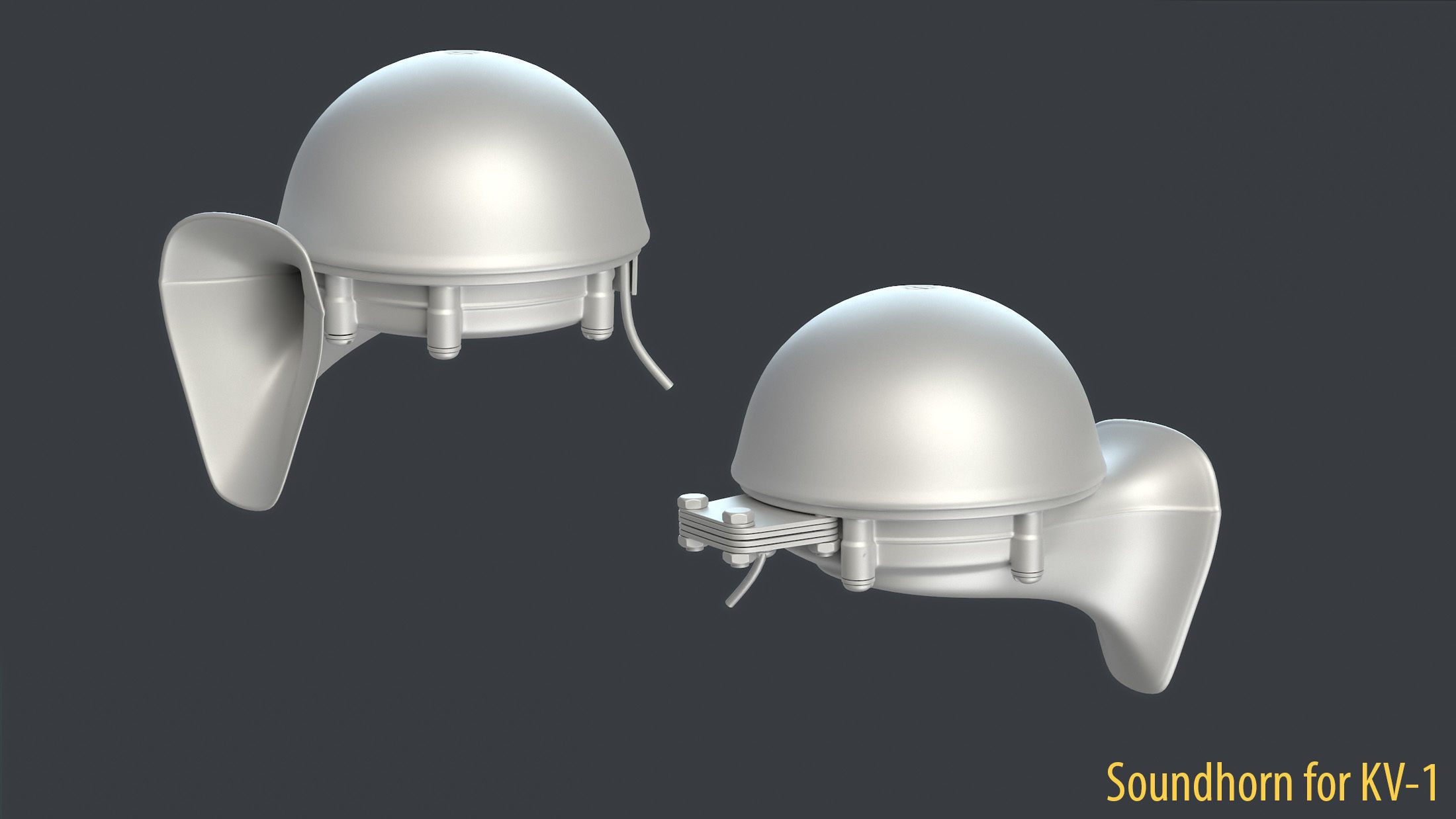 WW2 Soviet Tank External Equipment Set  3D model_39