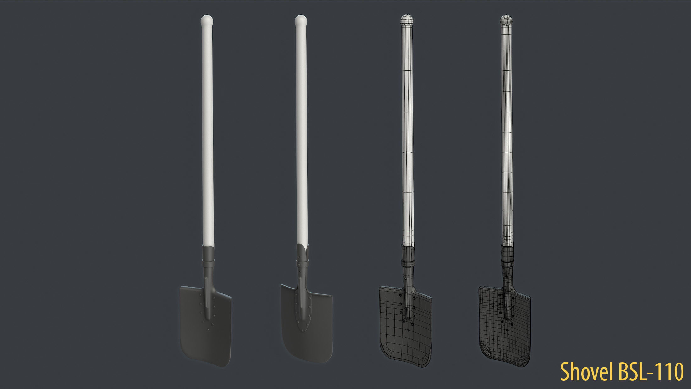 WW2 Soviet Tank External Equipment Set  3D model_7