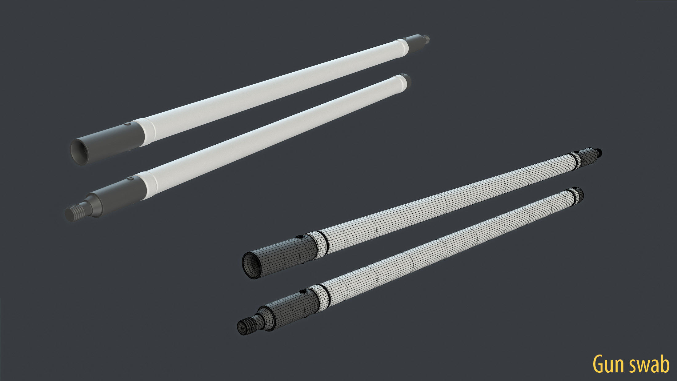 WW2 Soviet Tank External Equipment Set  3D model_13