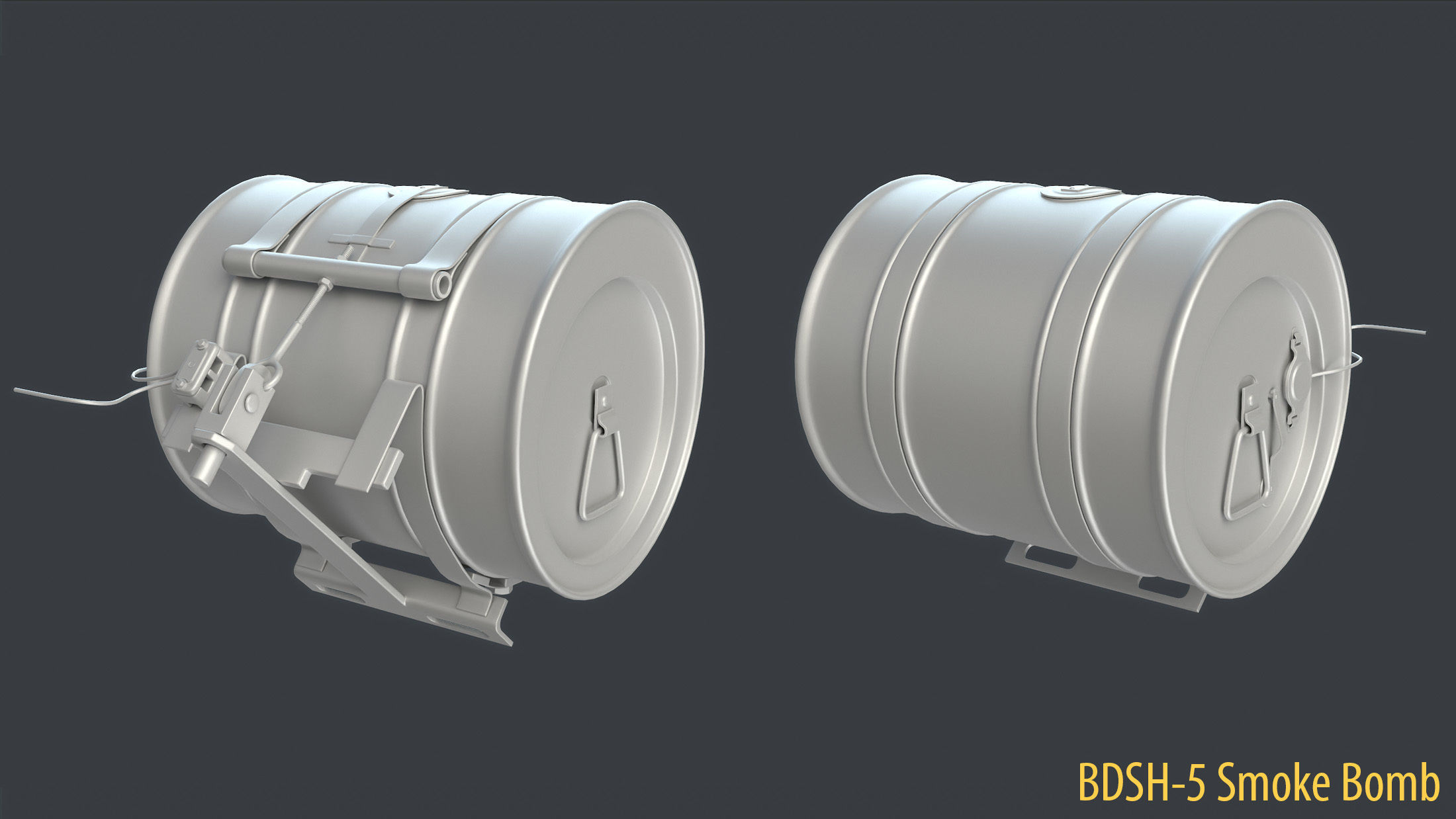 WW2 Soviet Tank External Equipment Set  3D model_1