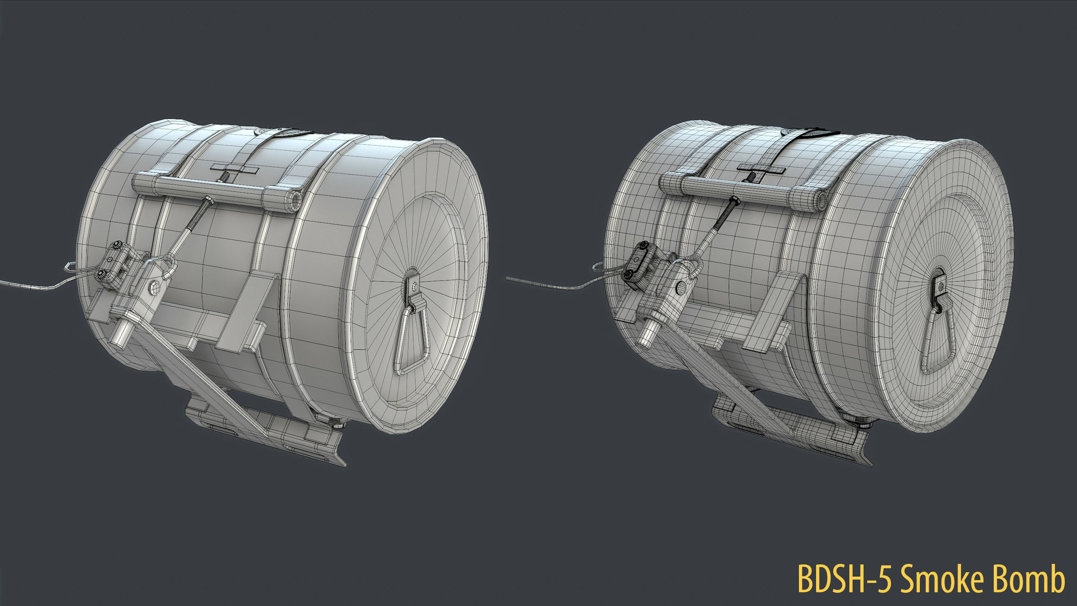 WW2 Soviet Tank External Equipment Set  3D model_2