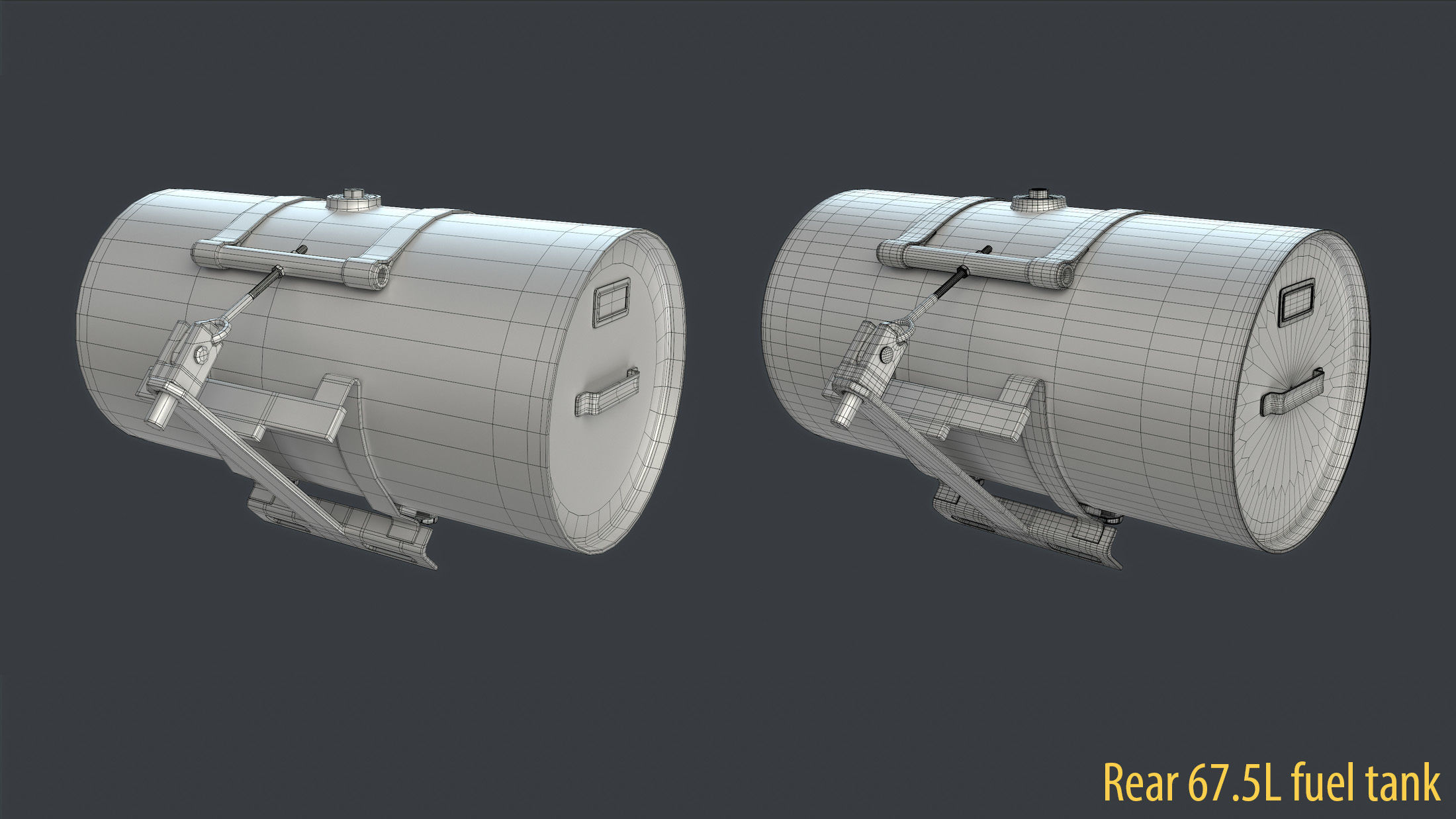 WW2 Soviet Tank External Equipment Set  3D model_4