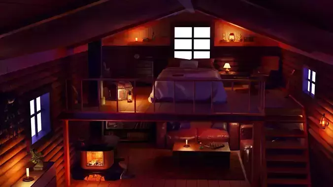 3D Cozy Bedroom 