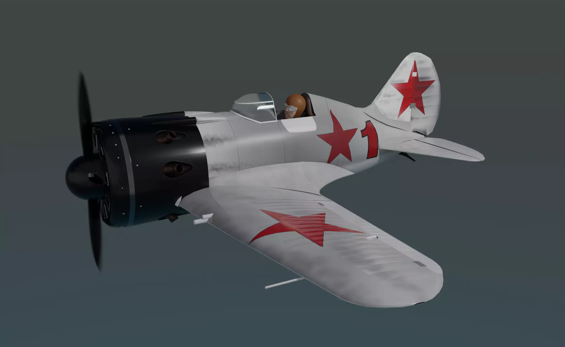 Polikarpow I 16 Rata in Winter Camoflage 3D model