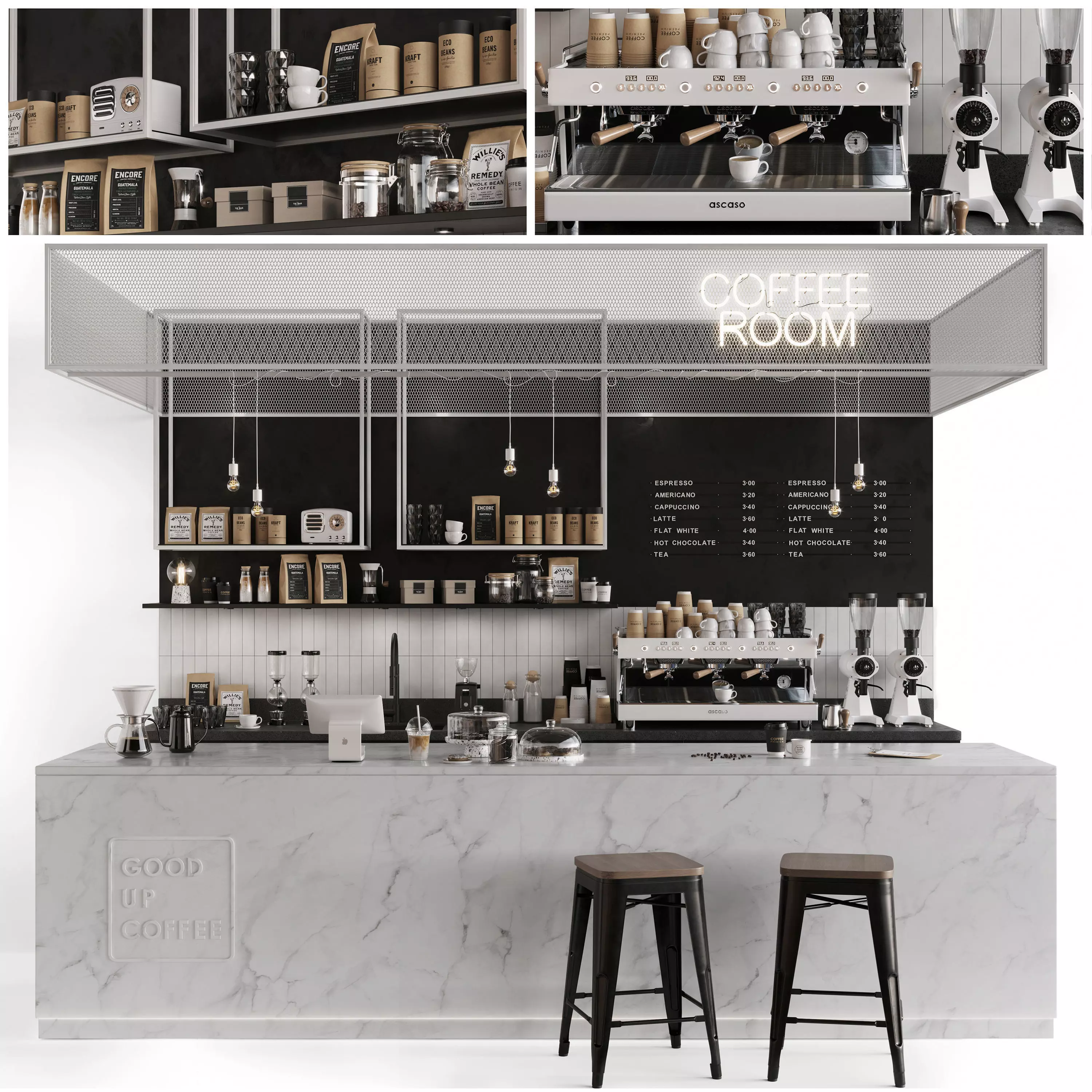 Coffee Shop 3D model_0