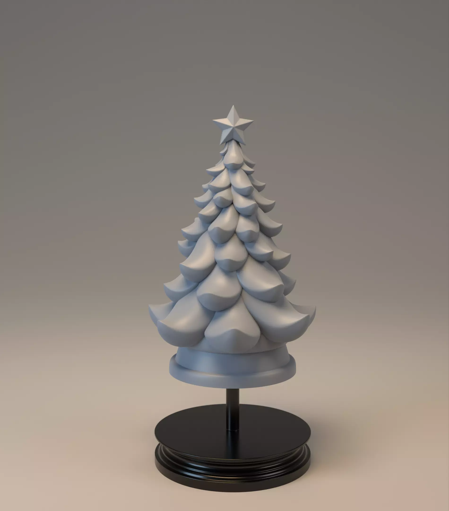 Christmas tree stylized 3D print model_0