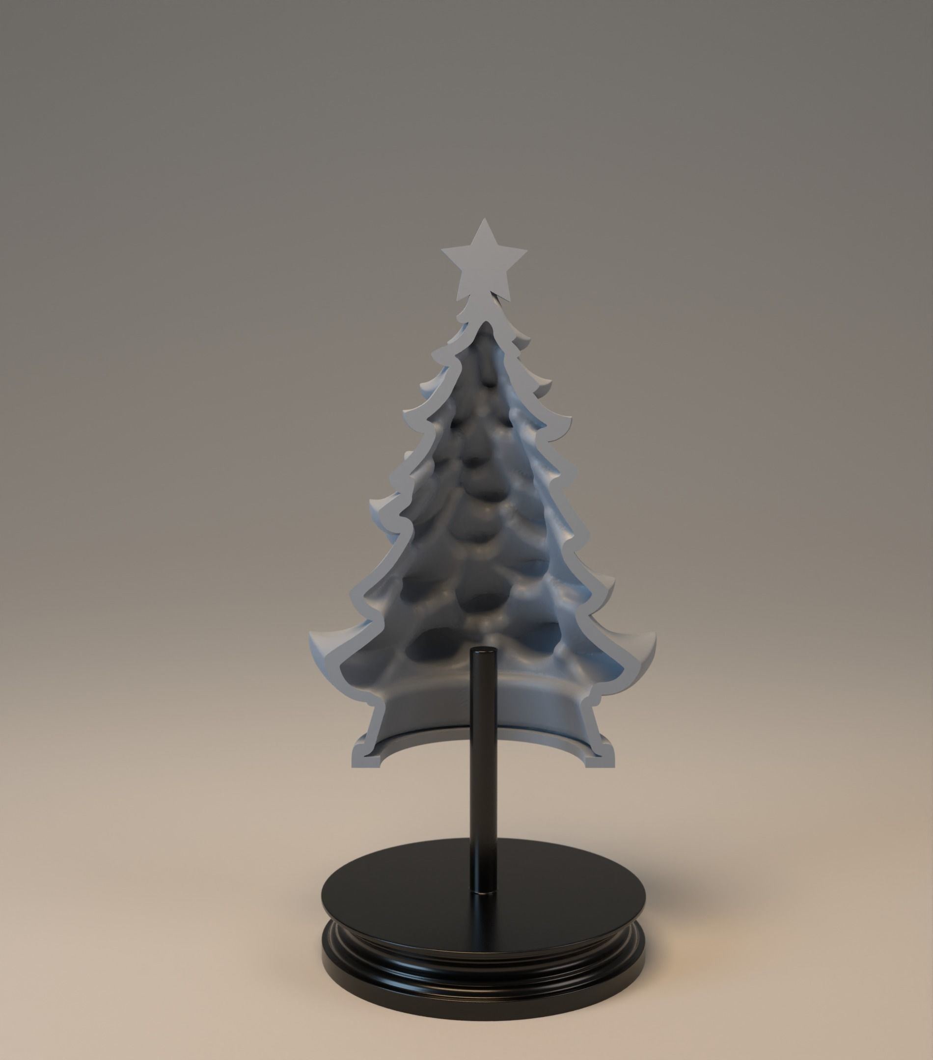 Christmas tree stylized 3D print model_2