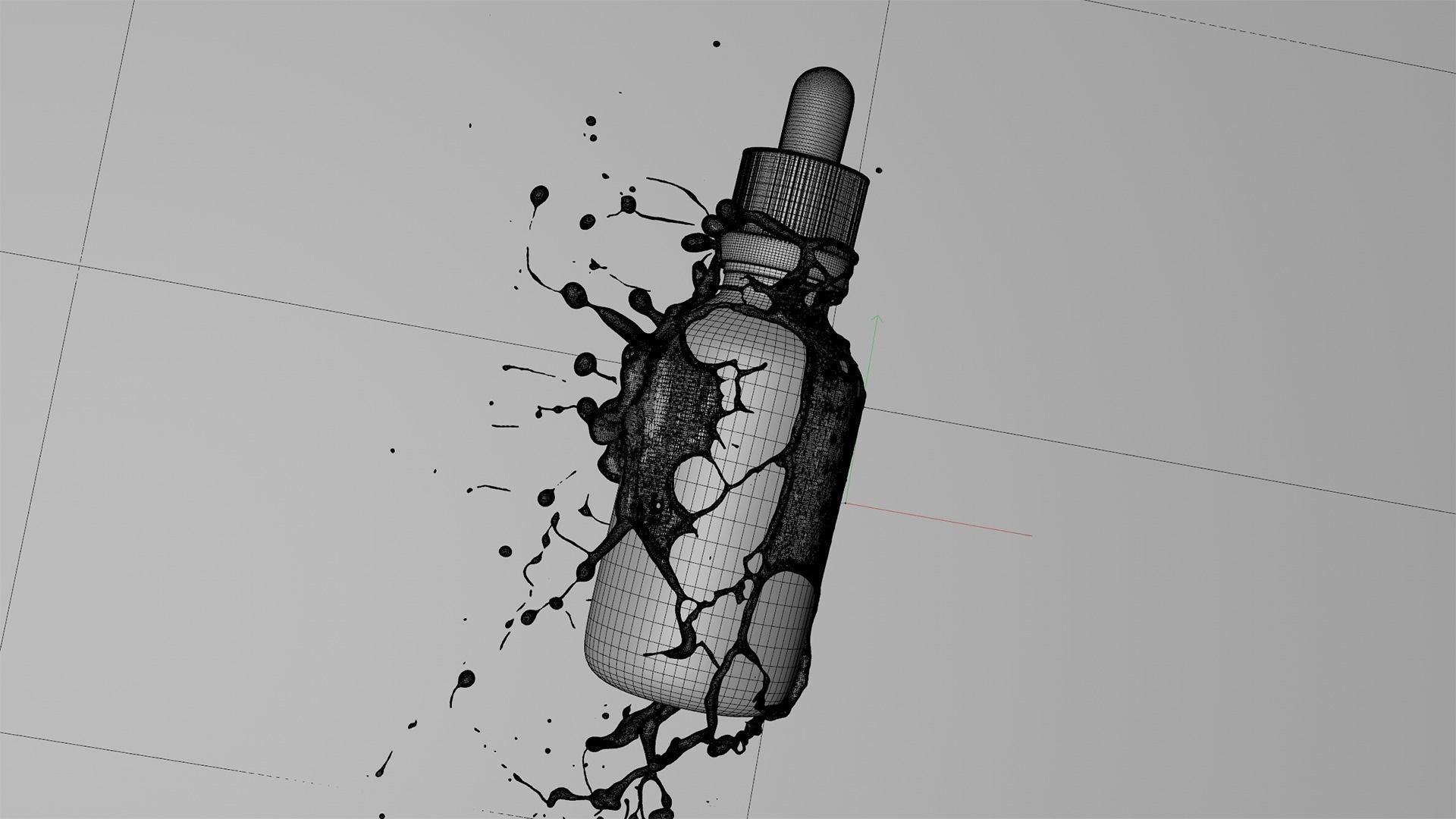 Splash Bottle Animated 3D model_4
