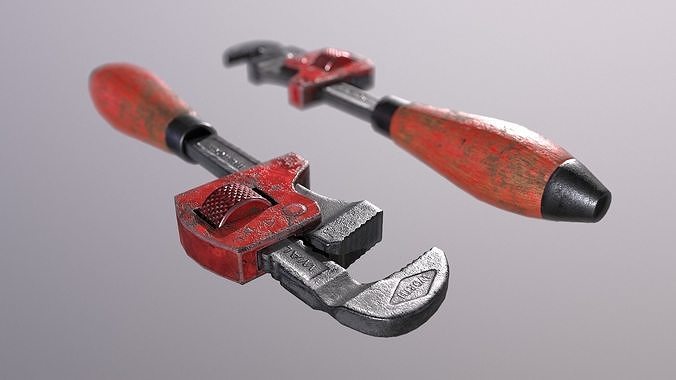Wrench VR 1x1 pixel Low-poly 3D model