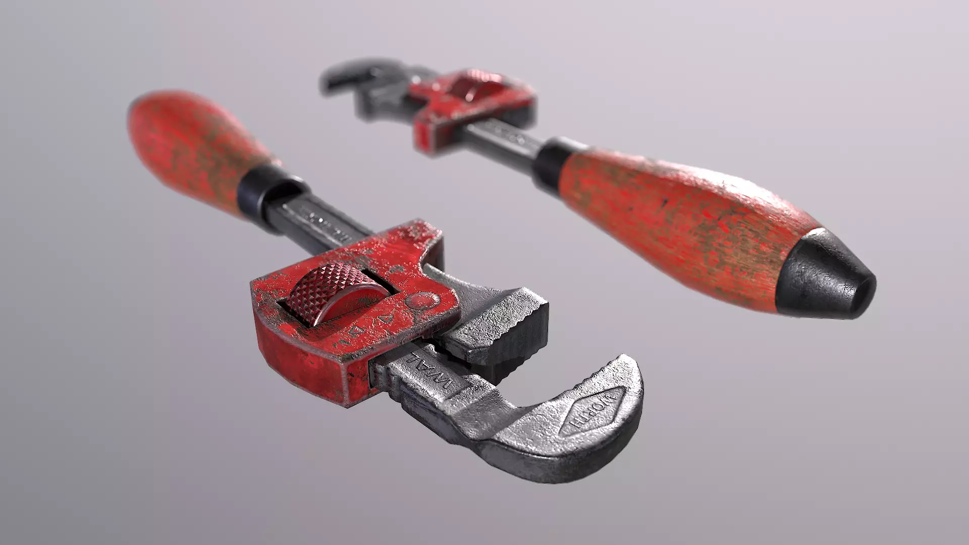 Wrench VR 1x1 pixel Low-poly 3D model_0