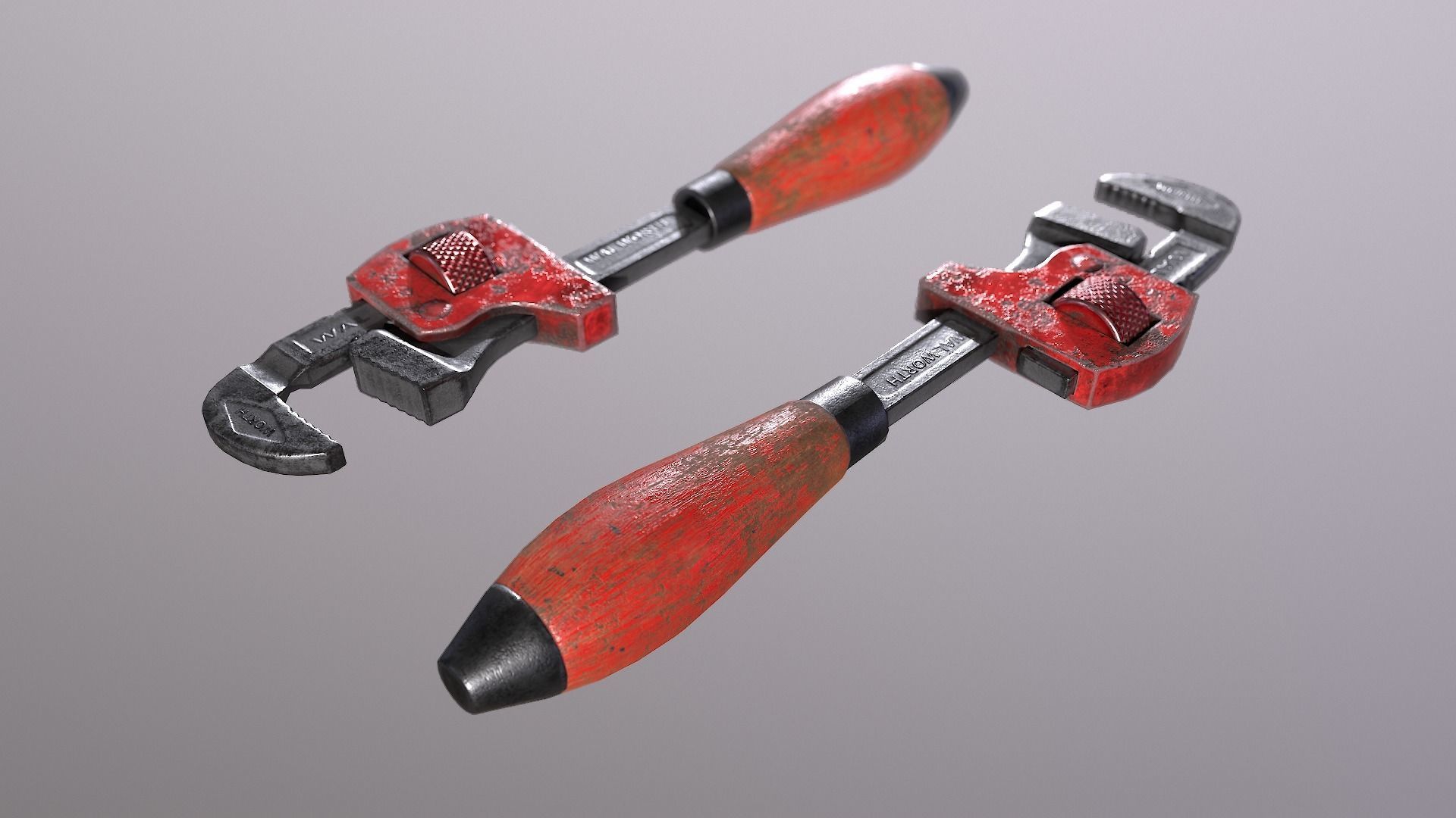 Wrench VR 1x1 pixel Low-poly 3D model_2