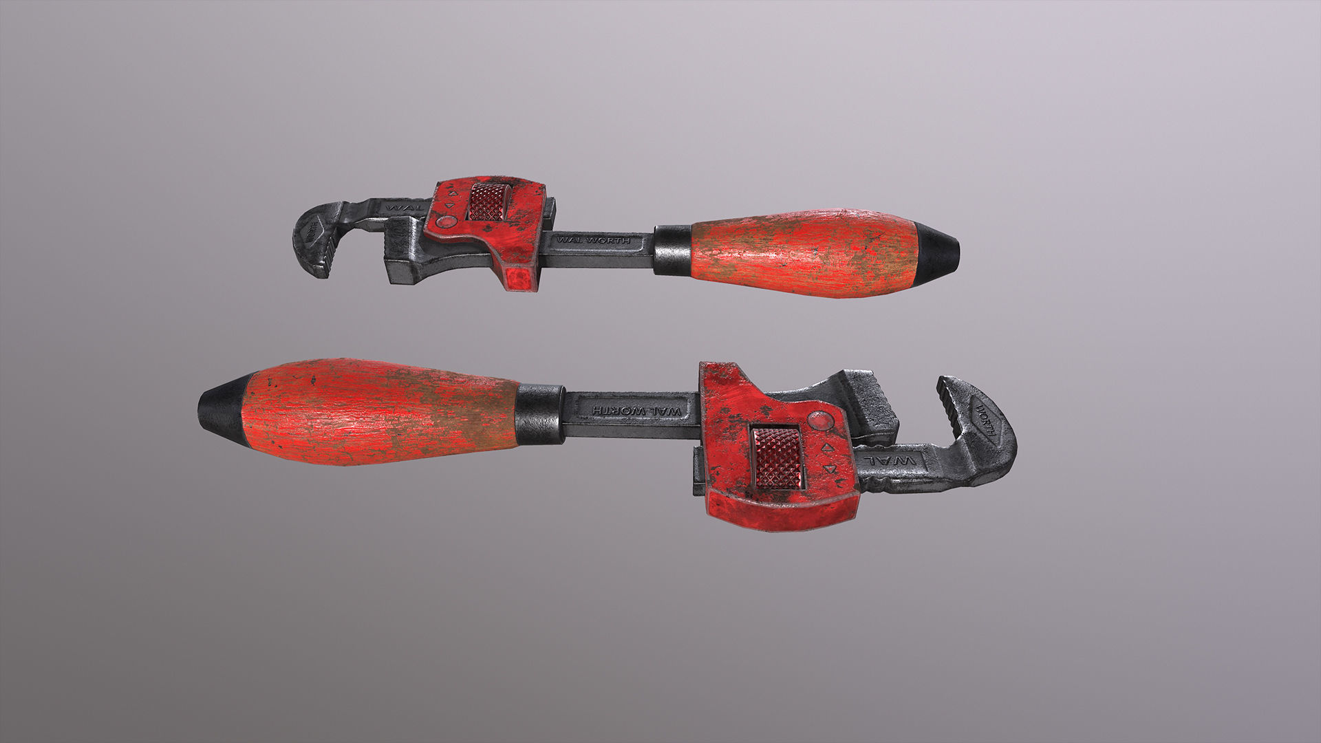 Wrench VR 1x1 pixel Low-poly 3D model_6