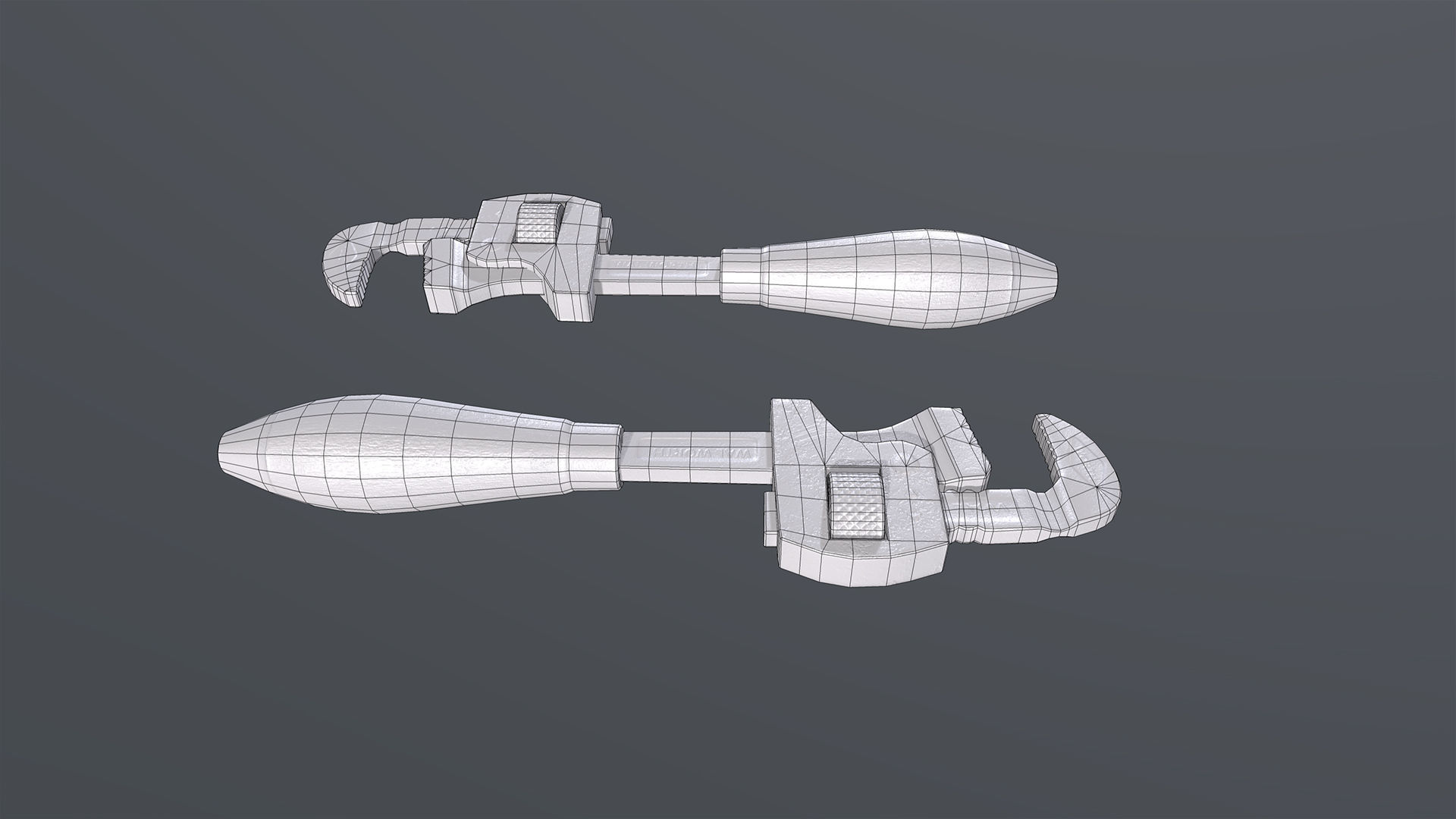 Wrench VR 1x1 pixel Low-poly 3D model_7