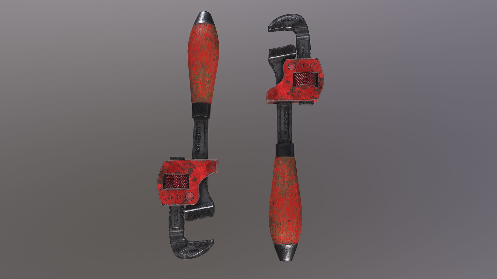 Wrench VR 1x1 pixel Low-poly 3D model_4