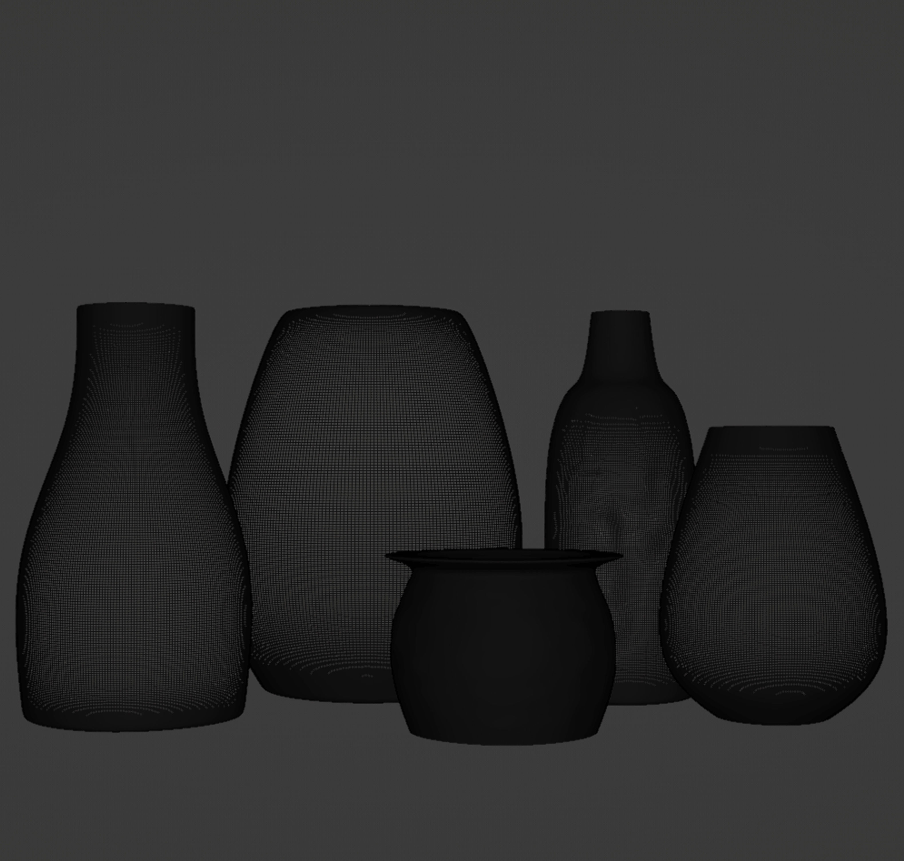 Decorative Vase Set 3D model 3D model_6