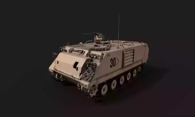 M113A3 APC - Armoured Personnel Carrier  Low-poly 3D model