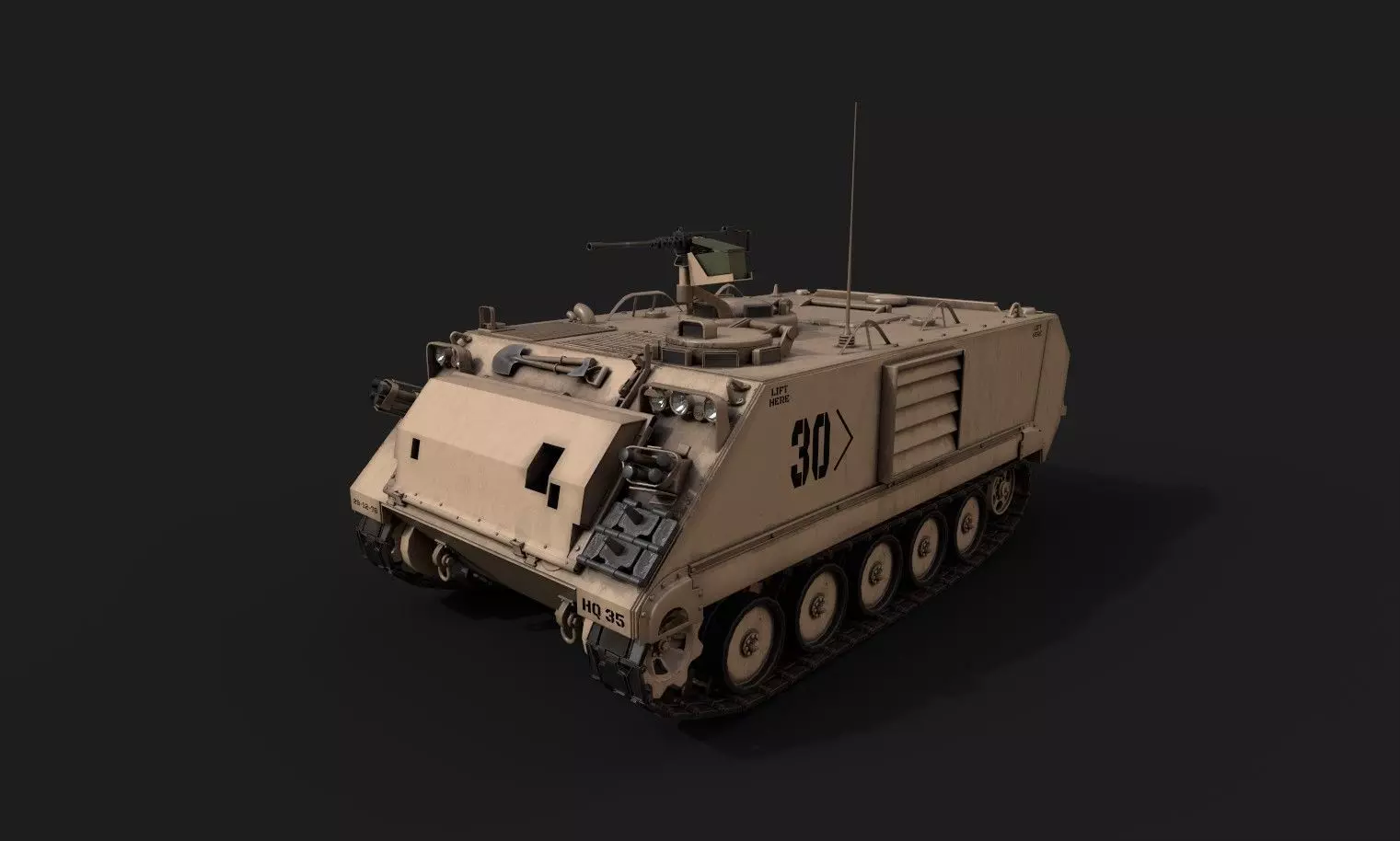 M113A3 APC - Armoured Personnel Carrier Low-poly 3D model