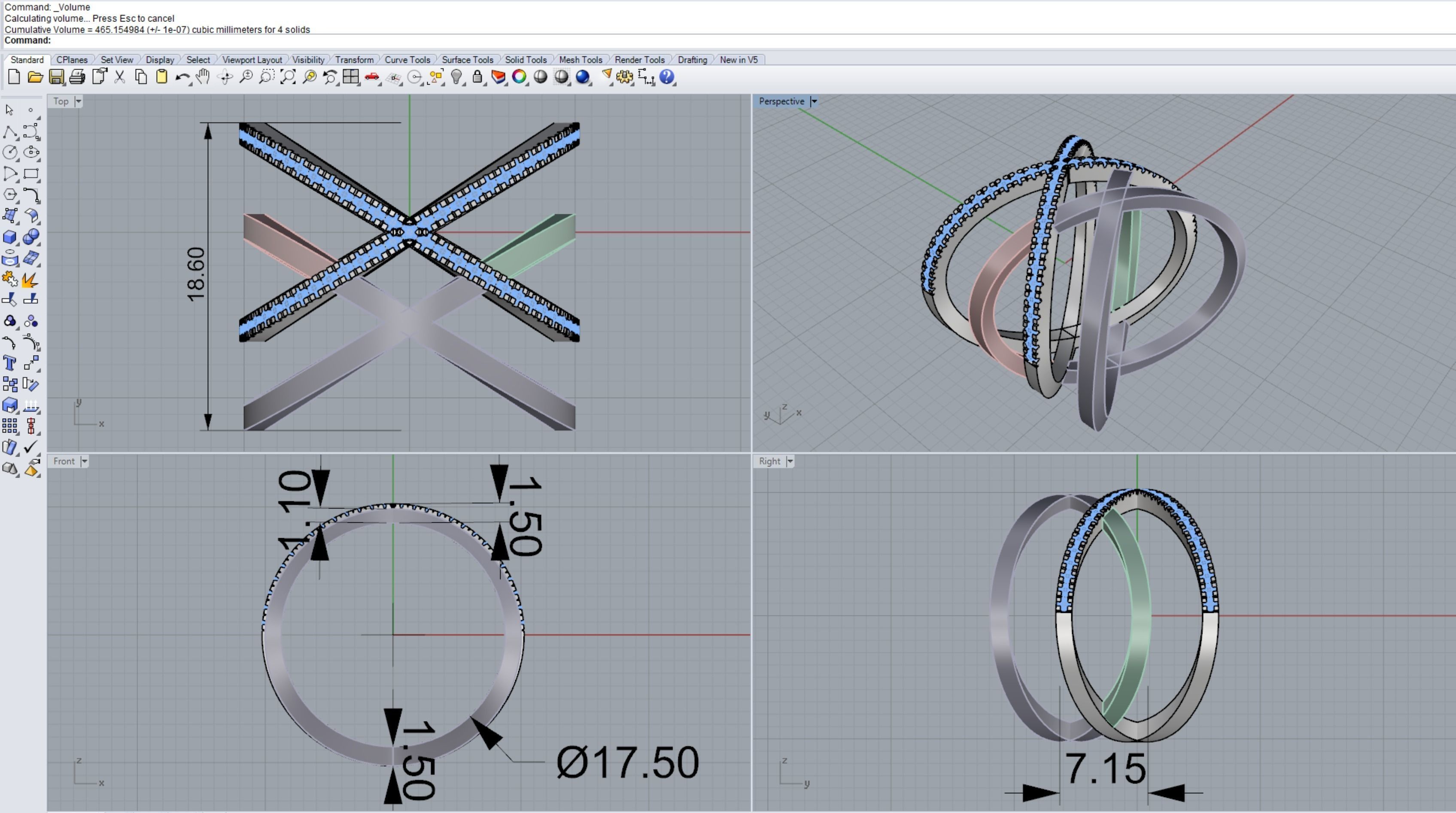 Cocktail Ring 3D print model_12