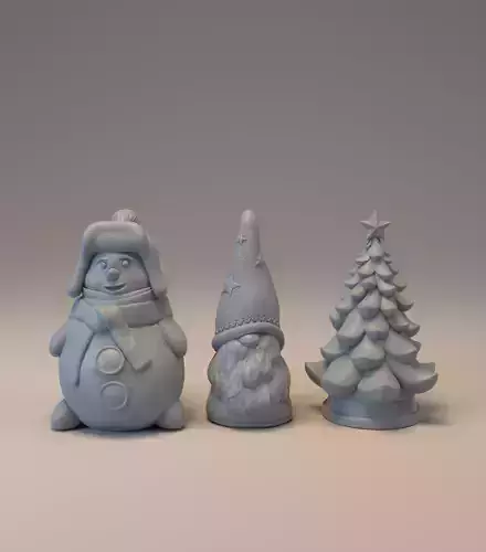 Christmas decorations pack 3D Model Collection
