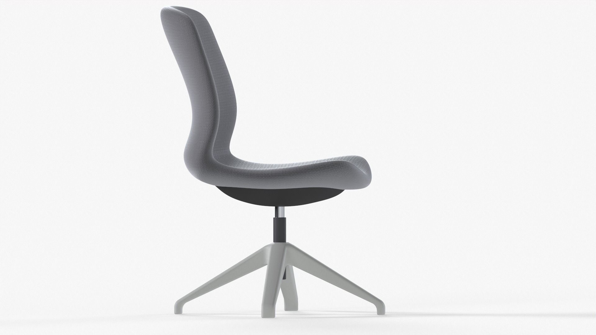 Office chair and table 3D model_5