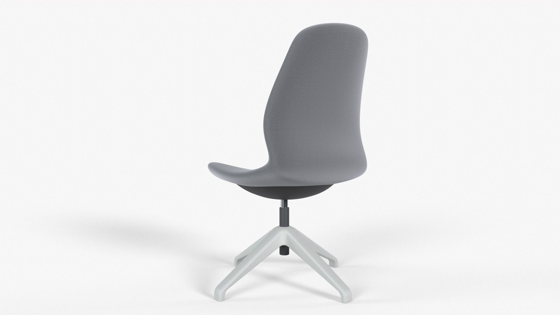 Office chair and table 3D model_4