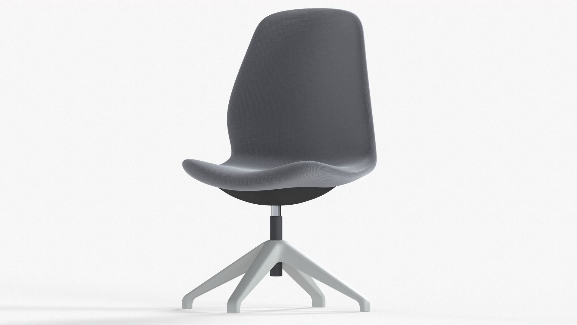 Office chair and table 3D model_6