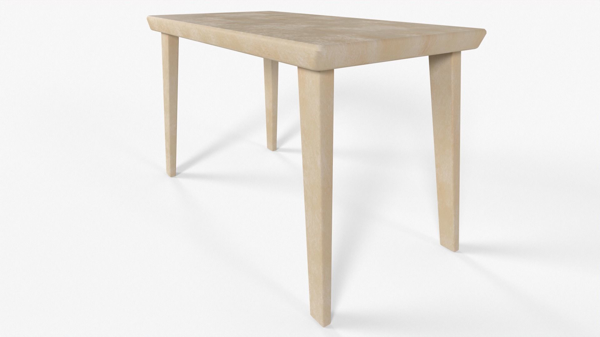 Office chair and table 3D model_2