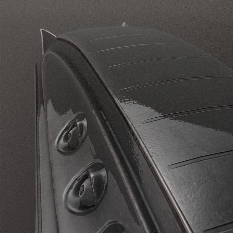 Futuristic Handgun Low-poly 3D model_21