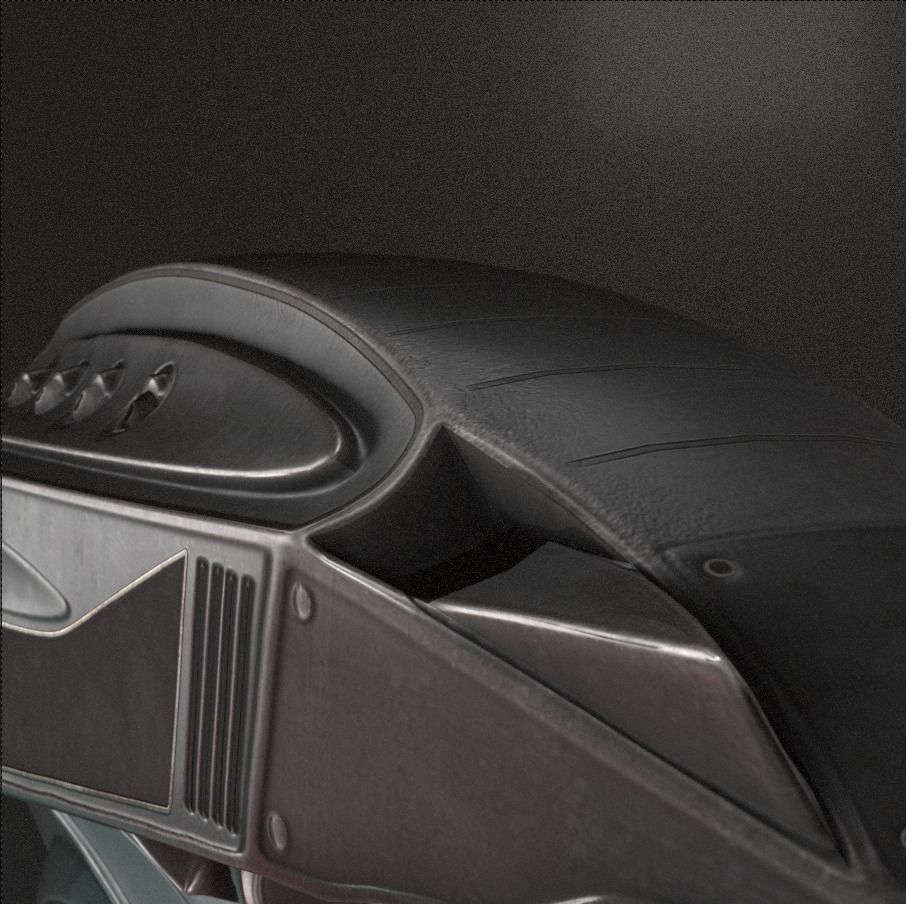 Futuristic Handgun Low-poly 3D model_20