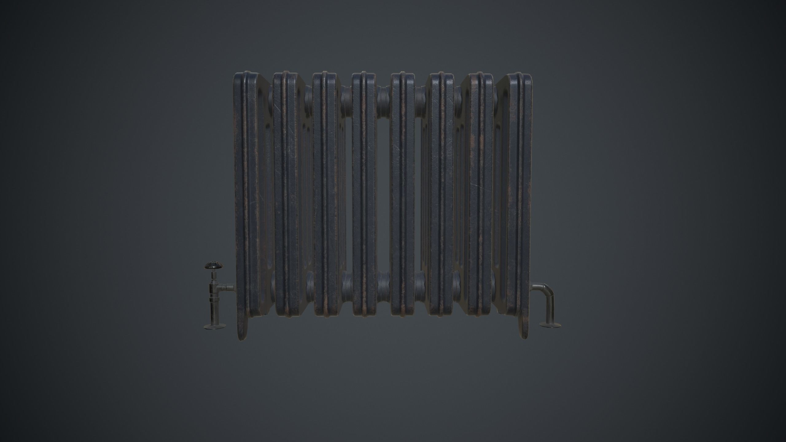Old Radiator Low-poly 3D model_2