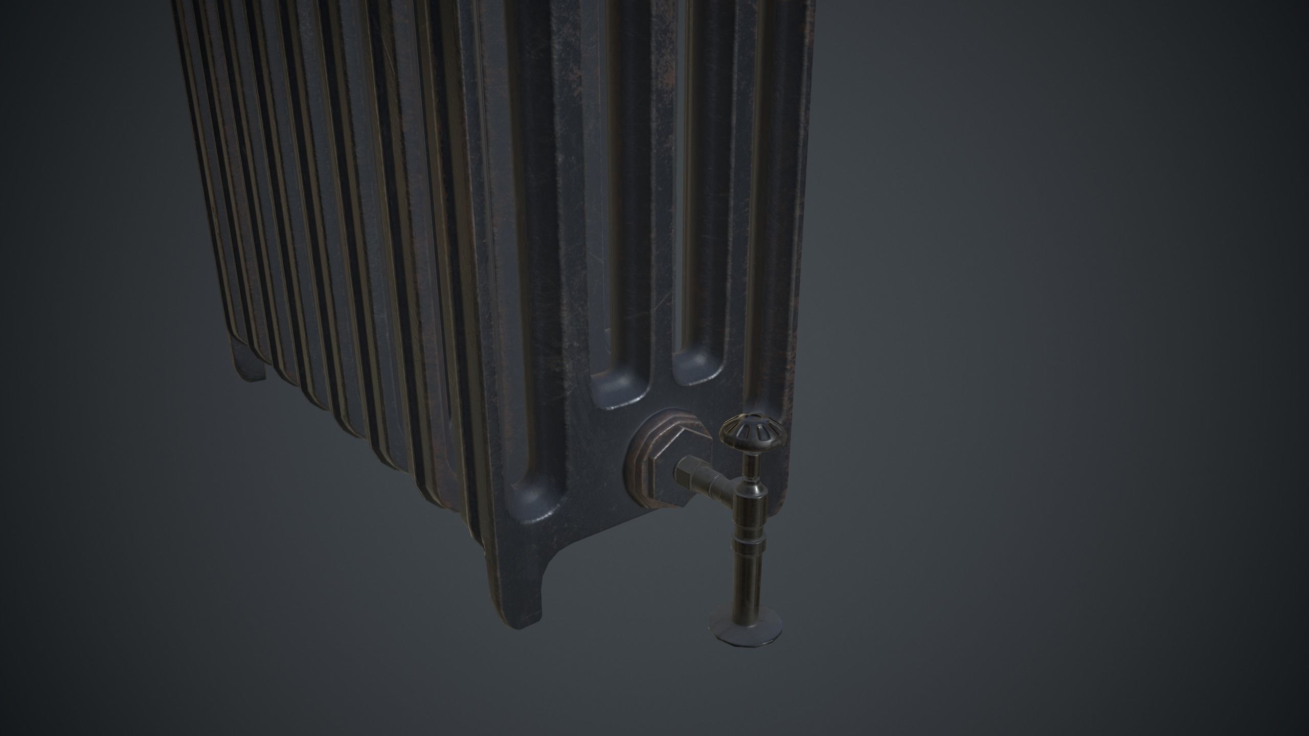 Old Radiator Low-poly 3D model_5