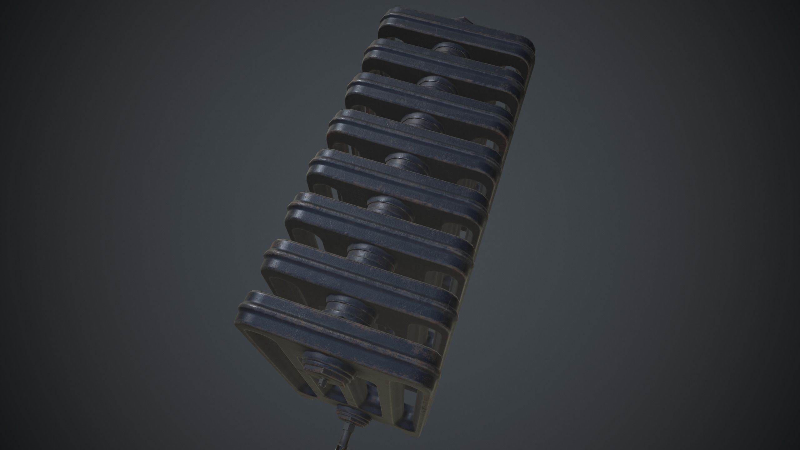 Old Radiator Low-poly 3D model_7