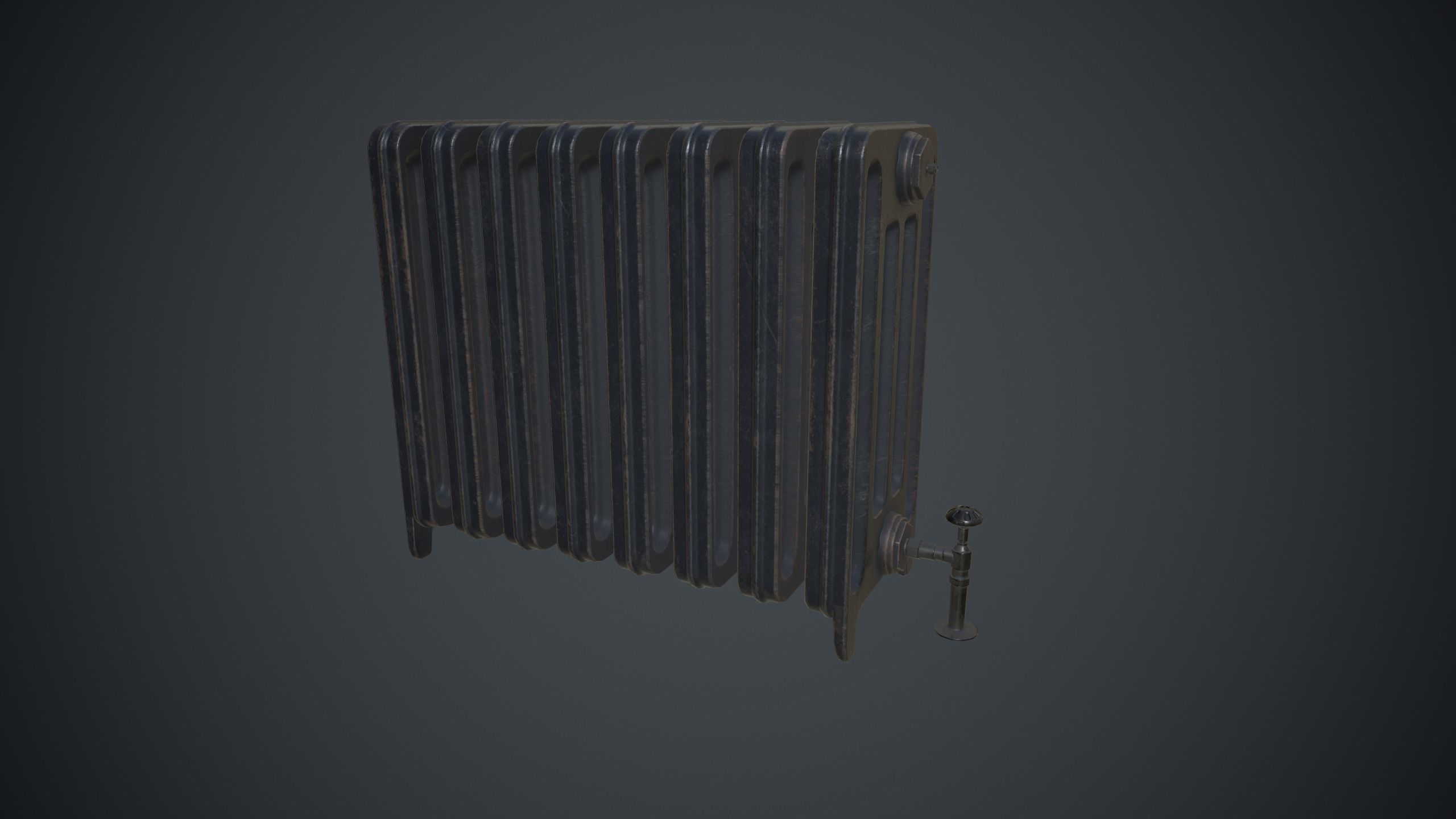 Old Radiator Low-poly 3D model_1