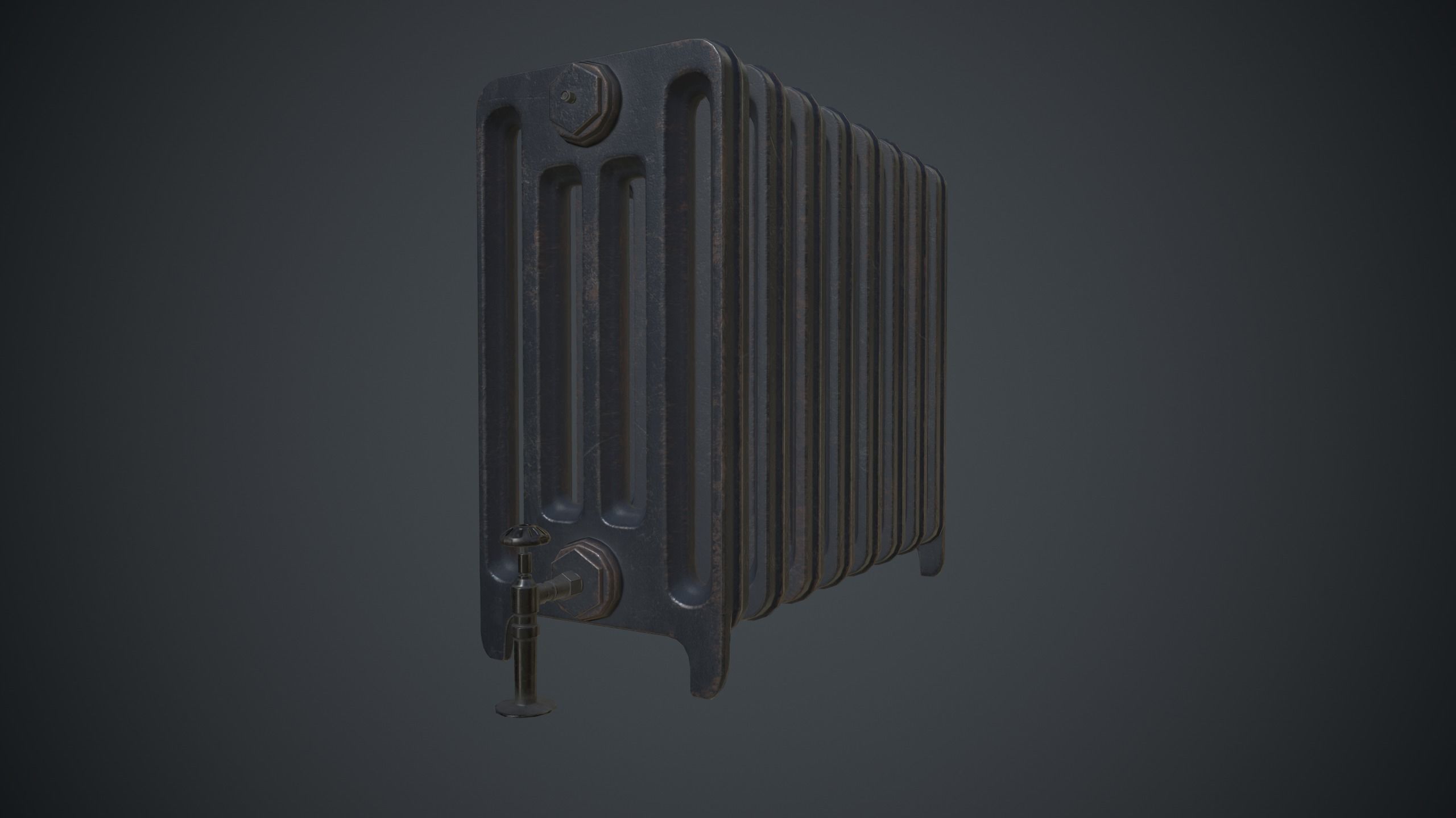 Old Radiator Low-poly 3D model_6
