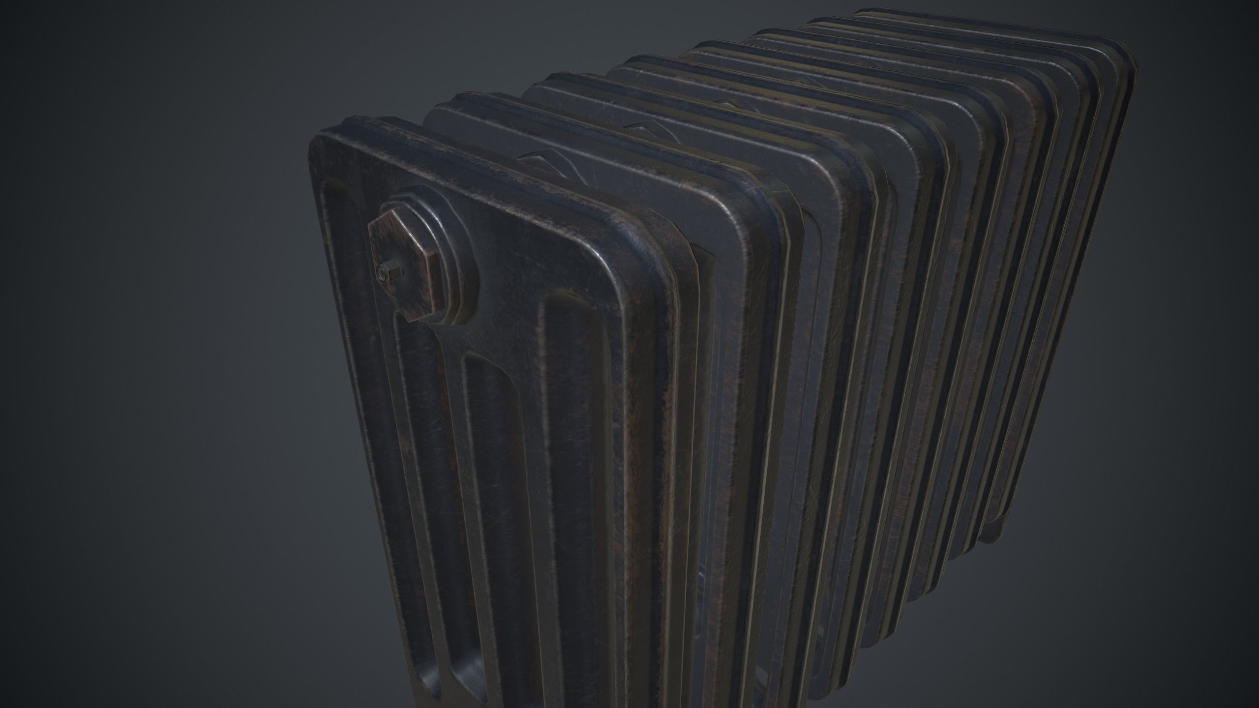 Old Radiator Low-poly 3D model_4