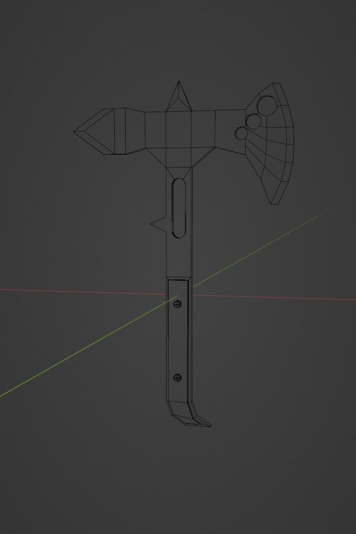 Modern Axe Free low-poly 3D model_6