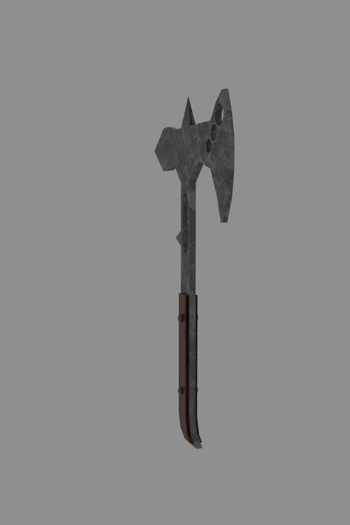 Modern Axe Free low-poly 3D model_4