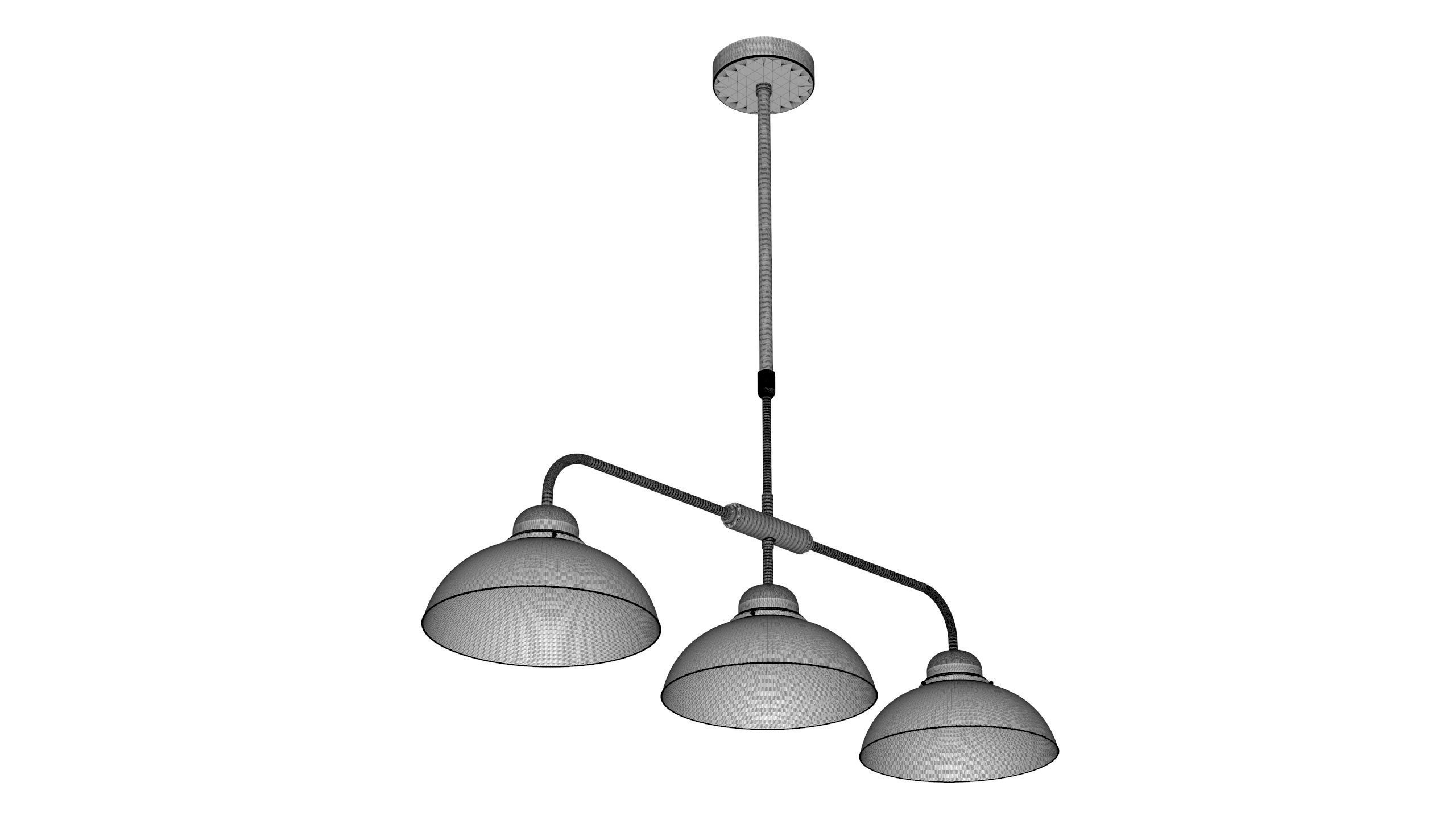 Hanging Light Fixture 3D model_6