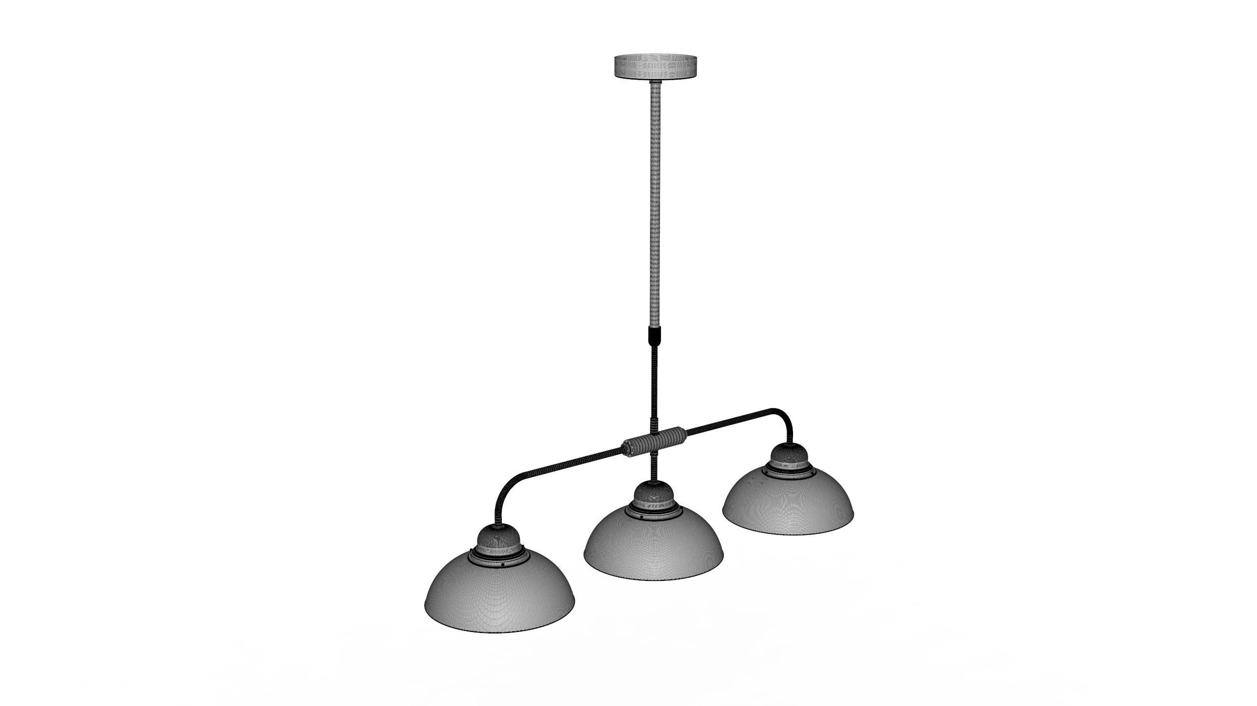 Hanging Light Fixture 3D model_5
