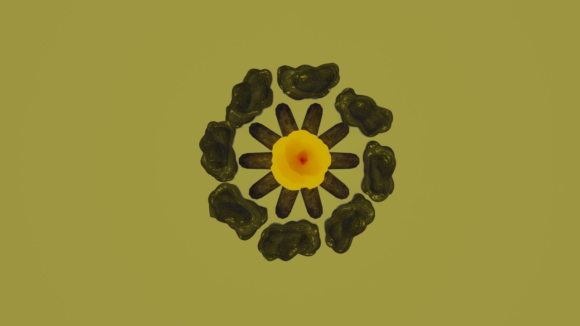 Campfire Free low-poly 3D model_3