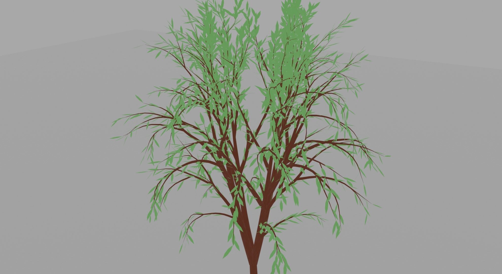 Tree 3D Model willow Free low-poly 3D model_1