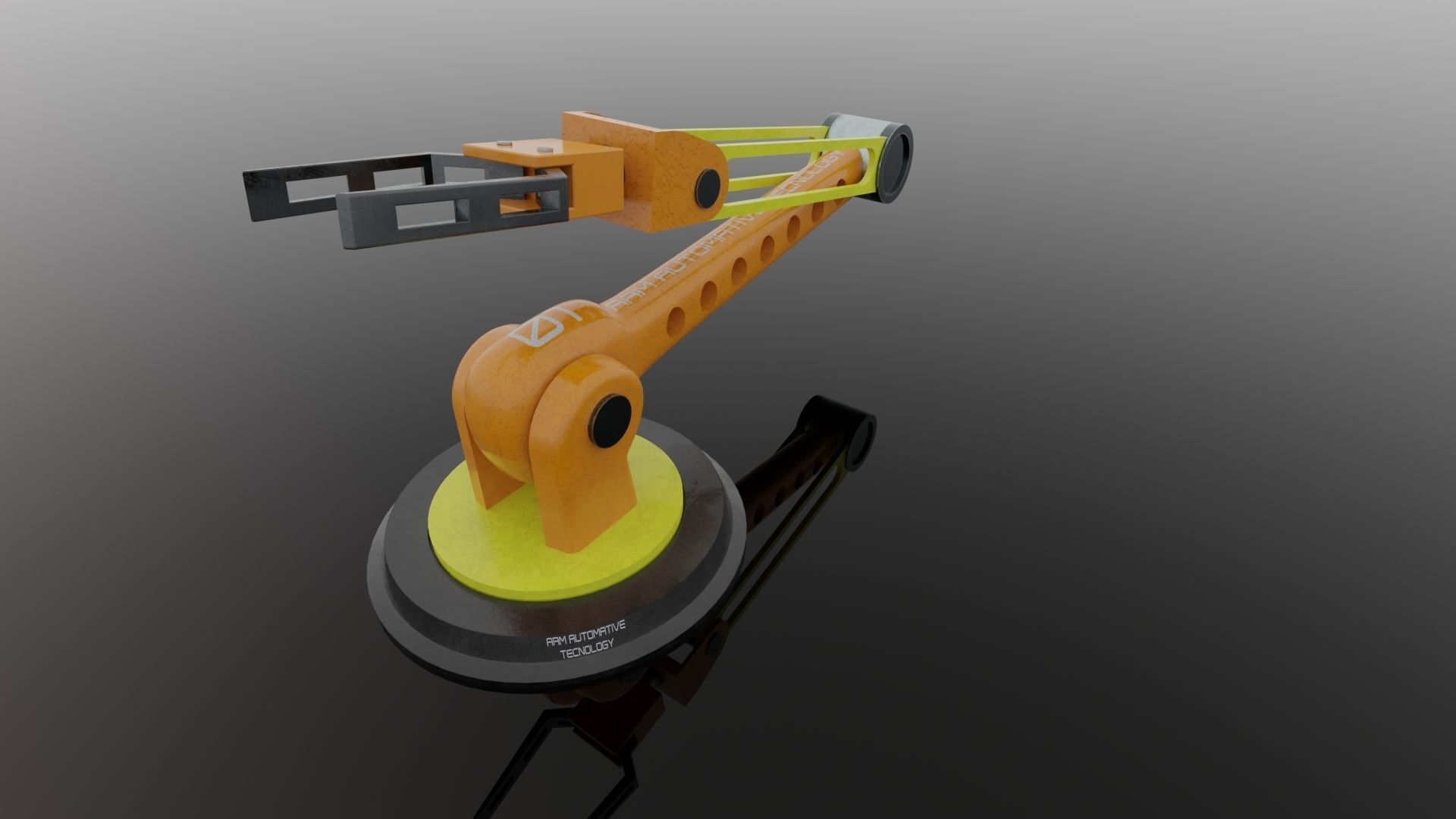 Robot ARM Low-poly 3D model_61