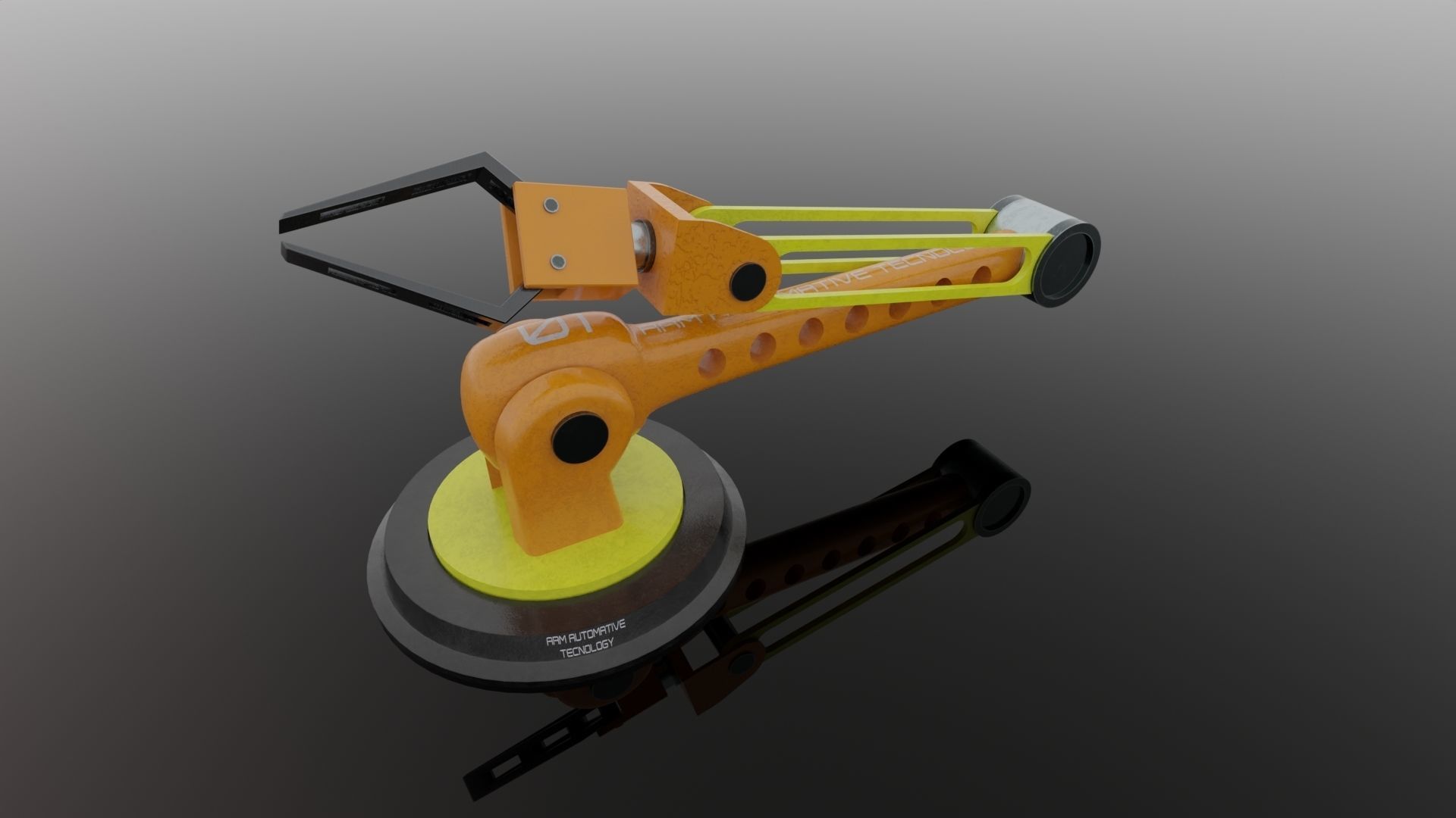 Robot ARM Low-poly 3D model_30