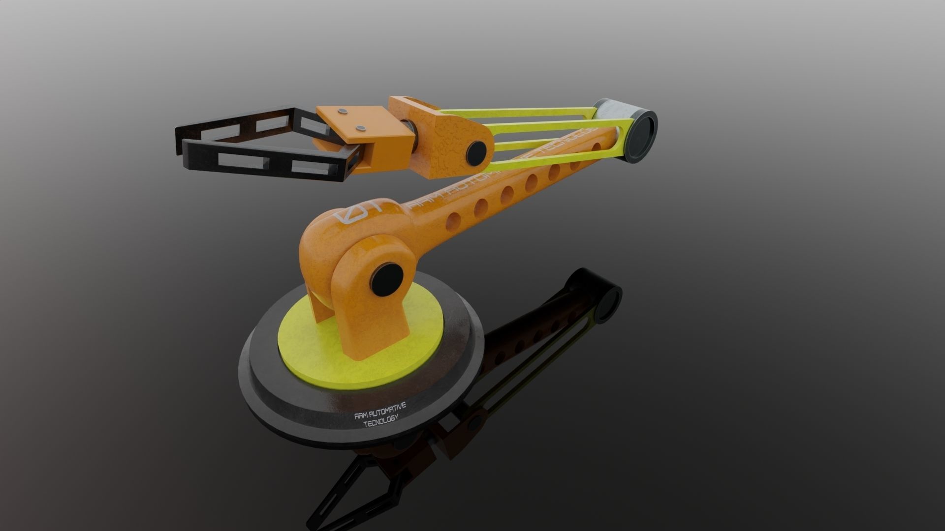 Robot ARM Low-poly 3D model_46